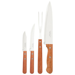 Jogo Churrasco Inox Tramontina 4 Peças D