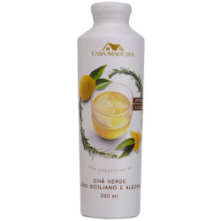 Chá Verde Casa Madeira Vidro 500ml Limão