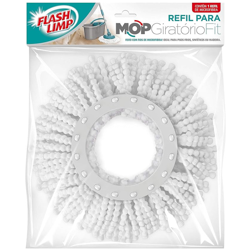 Mop Refil Flash Limp Giratória Fit 