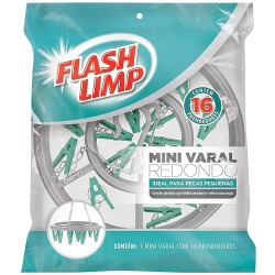 Mini Varal Flash Limp Com 16 Prendedores