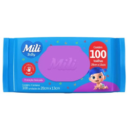 Toalha Umedecida Mili Baby com 100un