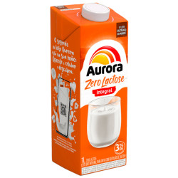 Leite Aurora Zero Lactose 1L Integral