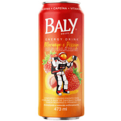 Energético Baly Lata 473ml Morango e Pês