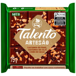 Chocolate Talento Artesão Dark 75g Casta