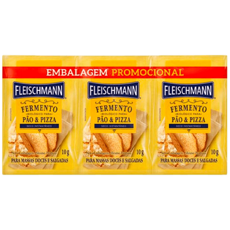 Fermento Biológico Seco Fleischmann 30g Lv3 Pg2 
