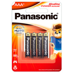 Pilha Panasonic Power Alcalina AAA com 4