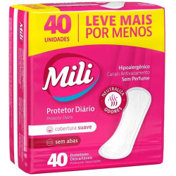 Protetor Diário Mili com 40 sem Perfume