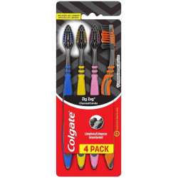 Escova de Dente Colgate Zig Zag com 4un 