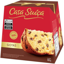 Panettone Casa Suica 400g Gotas Chocolat