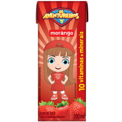 Bebida Os Aventureiros 200ml Morango