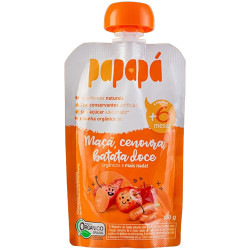 Papinha Orgânica Papapá 100g Maçã, Cenou