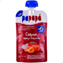 Papinha Papapá 120g Carne, Arroz e Legum