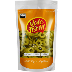 Azeitona Vale Fértil Verde Fatiada Sachê