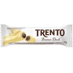 Chocolate Wafer Trento 29g Branco Dark