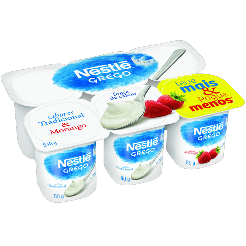 Iogurte Grego Nestle 540g Morango Tradic