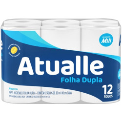 Papel Higiênico Atualle Folha Dupla 20m 