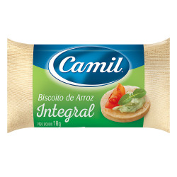 Biscoito Arroz Camil Iintegral 18gr Trad