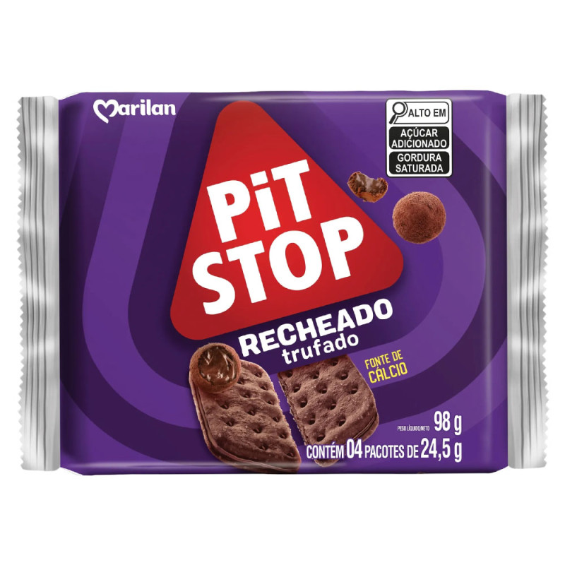 Biscoito Recheado Pit Stop Marilan 98gr Biscoito Recheado Pit Stop Marilan 98gr