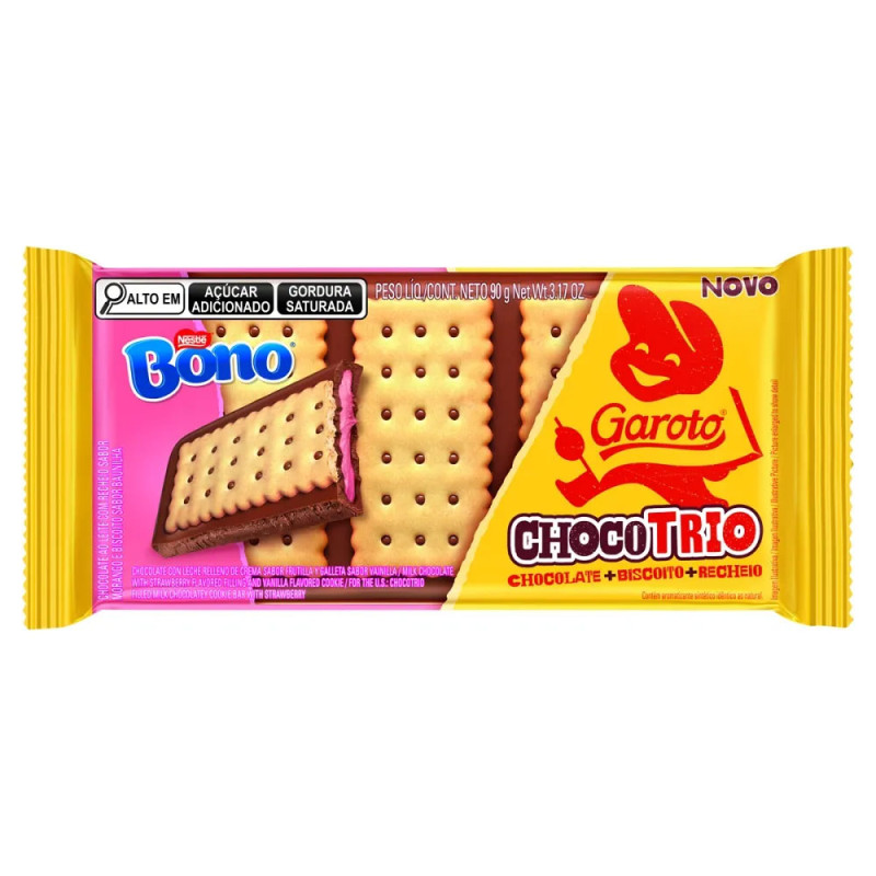 Chocolate Garoto Chocolate Trio 90gr Bon Chocolate Garoto Chocolate Trio 90gr Bon