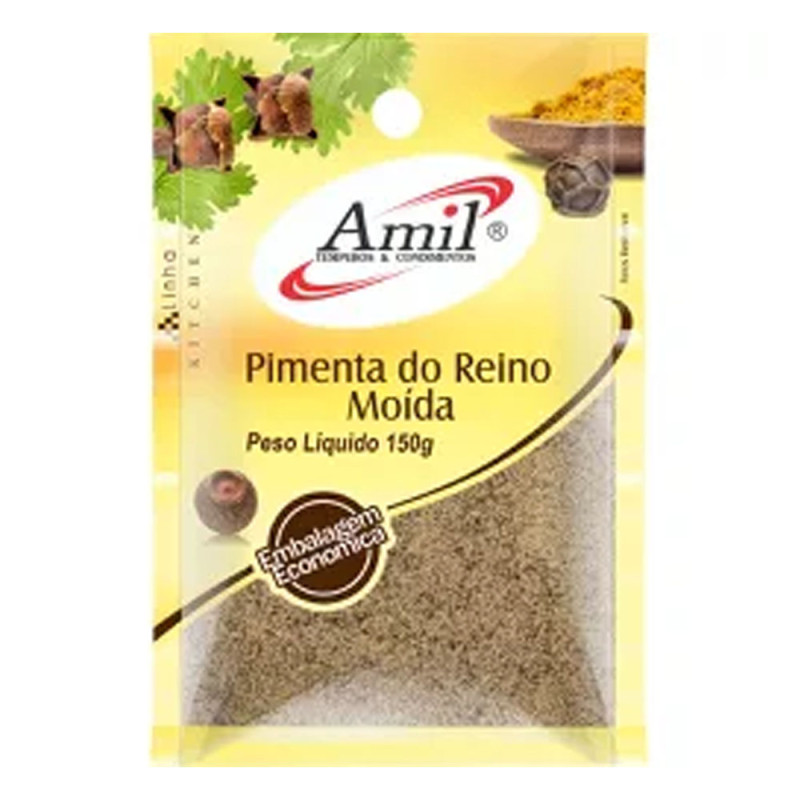 Pimenta Reino Moida Amil 20gr Pimenta Reino Moida Amil 20gr