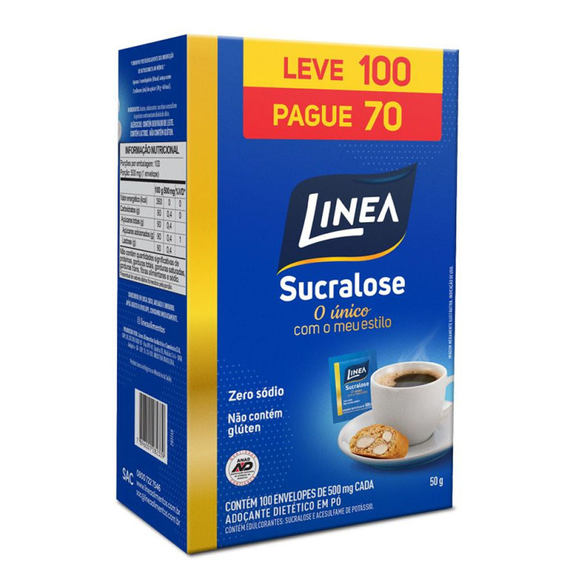 Adoçante Pó Linea Sucralose 50gr Lv100 P Adoçante Pó Linea Sucralose 50gr Lv100 P