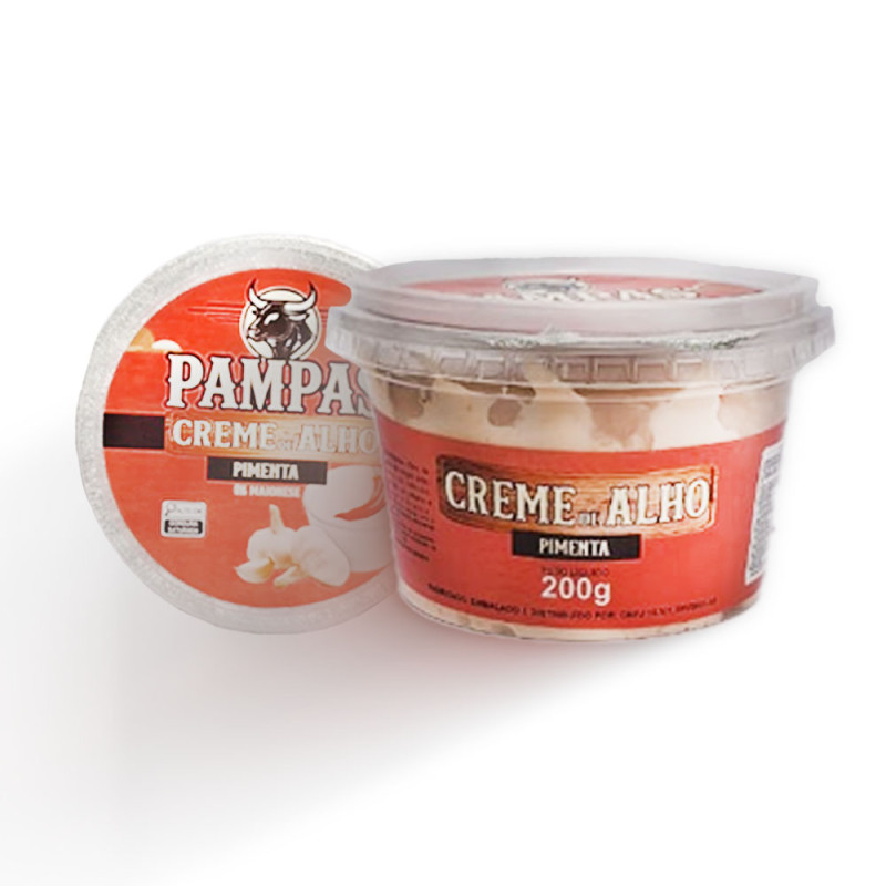 Creme De Alho Pampas 200gr Pimenta Suave Creme De Alho Pampas 200gr Pimenta Suave
