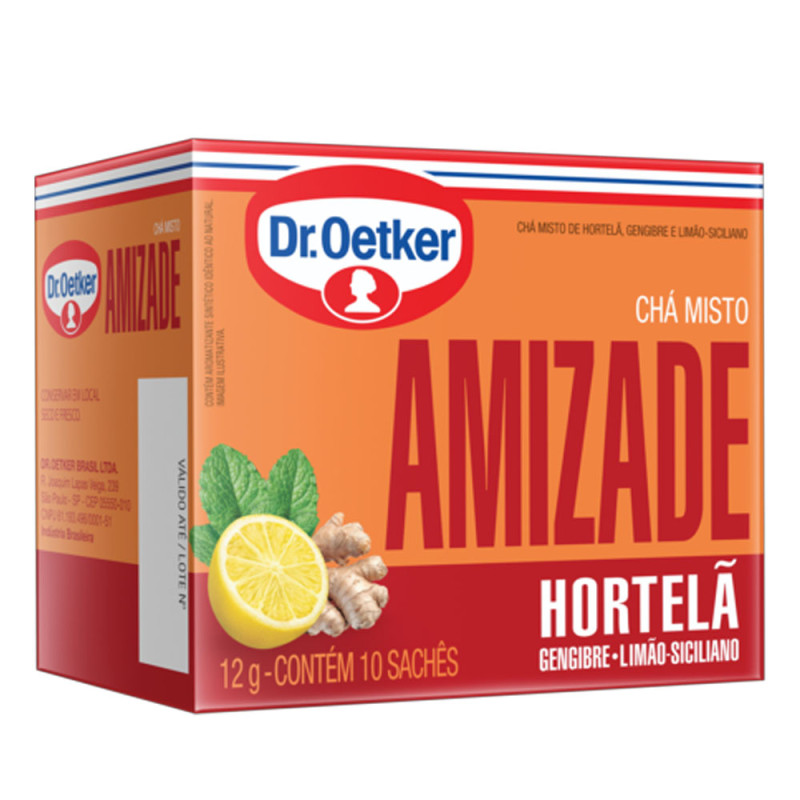 Chá dr. Oetker 12gr Hortelã Gengibre Lim