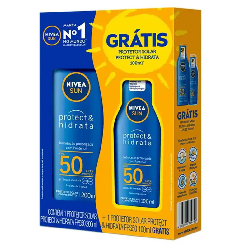 Kit Protetor Solar Nivea Sun Fps50 200ml