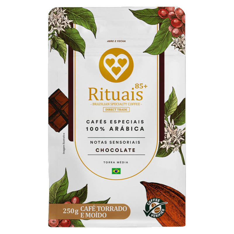 Café 3 Corações Rituais 250gr Chocolate Café 3 Corações Rituais 250gr Chocolate