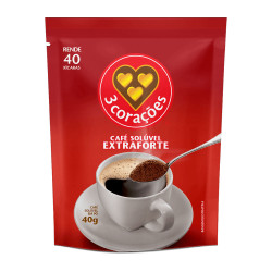 Café Soluvel 3 Corações 40gr Extra Forte