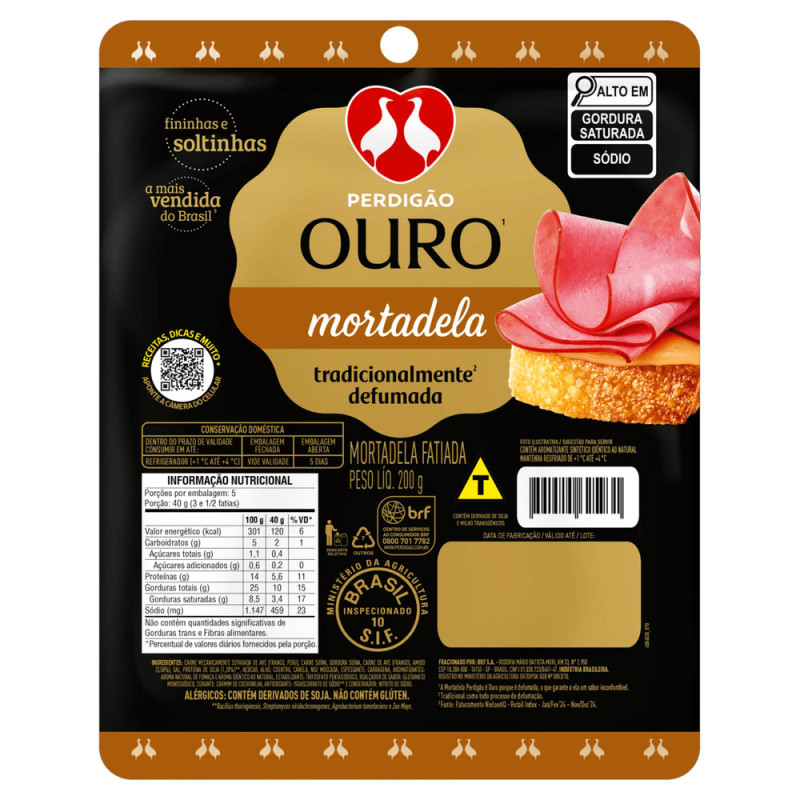 Mortadela Defumada Ouro Perdigão