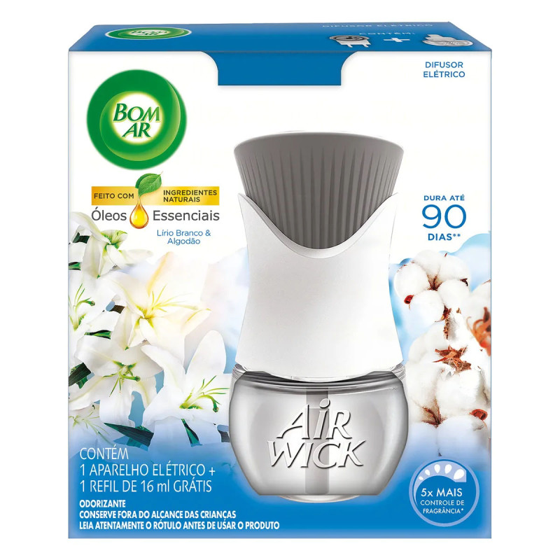 Difusor Aparelho Eletrico Bom Ar + Refil Difusor Aparelho Eletrico Bom Ar + Refil