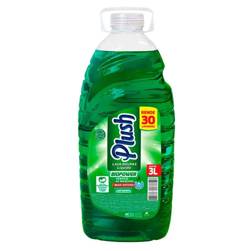 Lava Roupas Liquido Plush 3lt Biopower P Lava Roupas Liquido Plush 3lt Biopower P