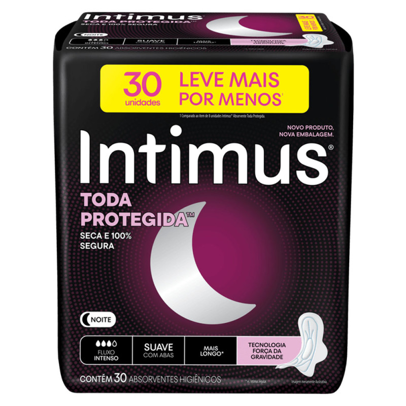 Absorvente Intimus Gel Noturno C/30 Un A Absorvente Intimus Gel Noturno C/30 Un A