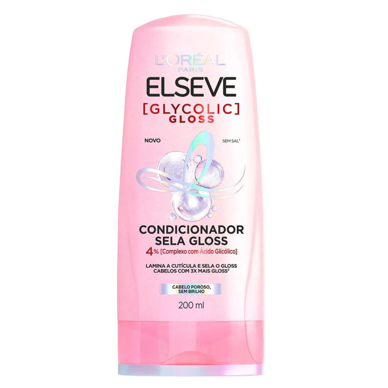 Condicionador Elseve 200ml Glycolic Glos