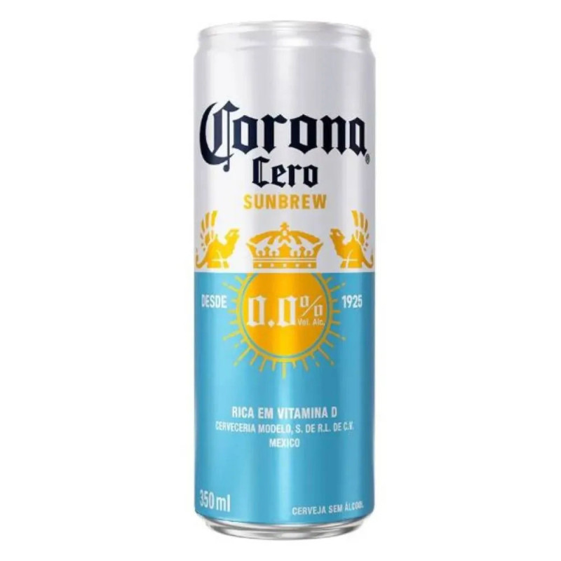 Cerveja Corona 350ml Lata Cero Sunbrew