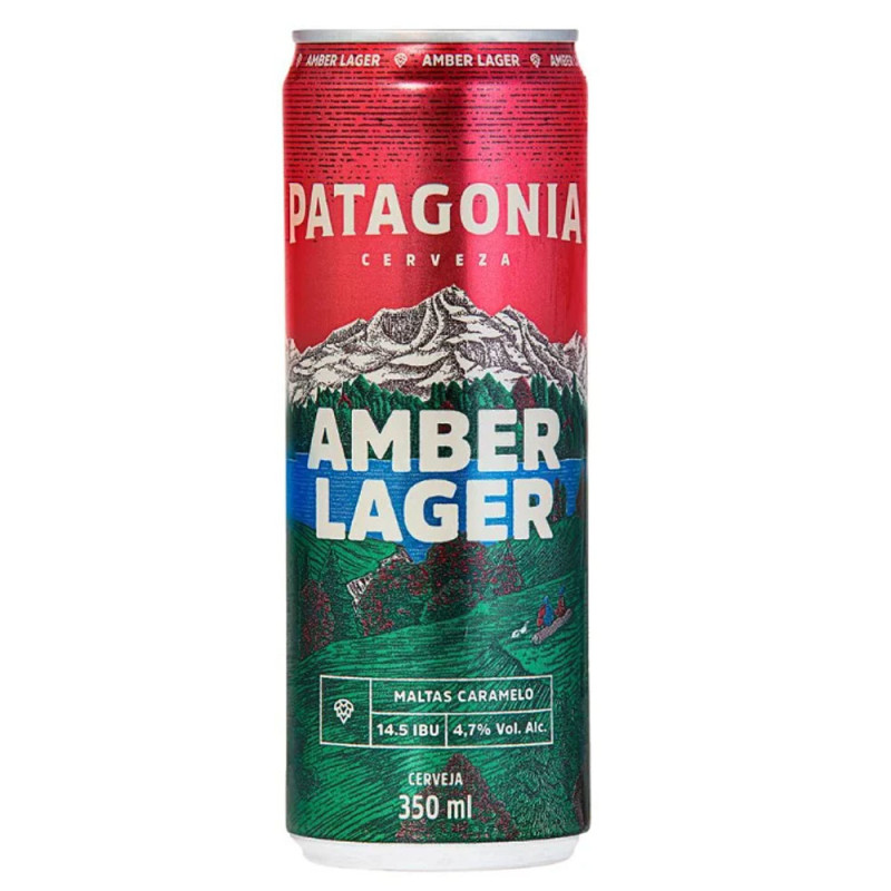 Cerveja Patagonia 350ml Lata Amber Lager