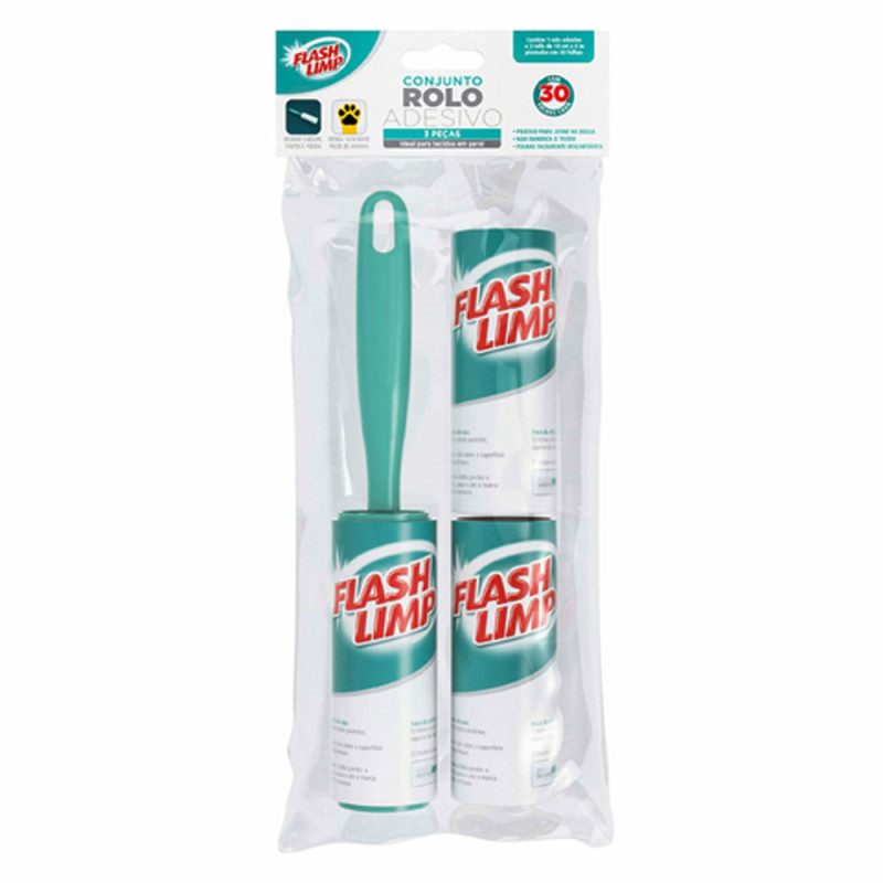Kit Rolo Adesivo FlashLimp + 2 Refil