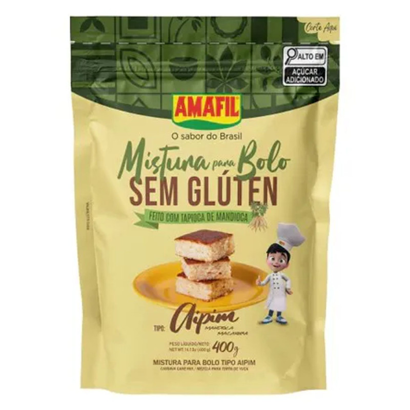Mistura Bolo Amafil Sem Gluten 400gr Aip