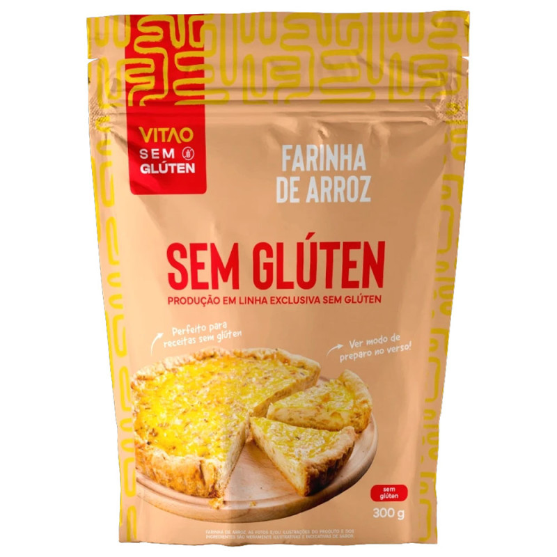 Farinha de Arroz Vitao 300gr Sem Glúten