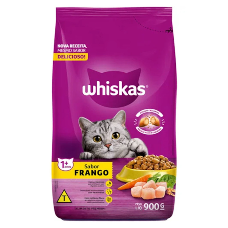 Ração Whiskas 900gr Frango