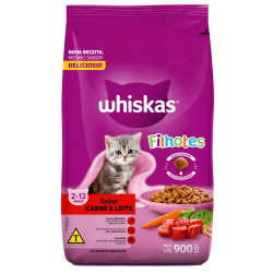 Ração Whiskas 900gr Filhote Carne e Leit