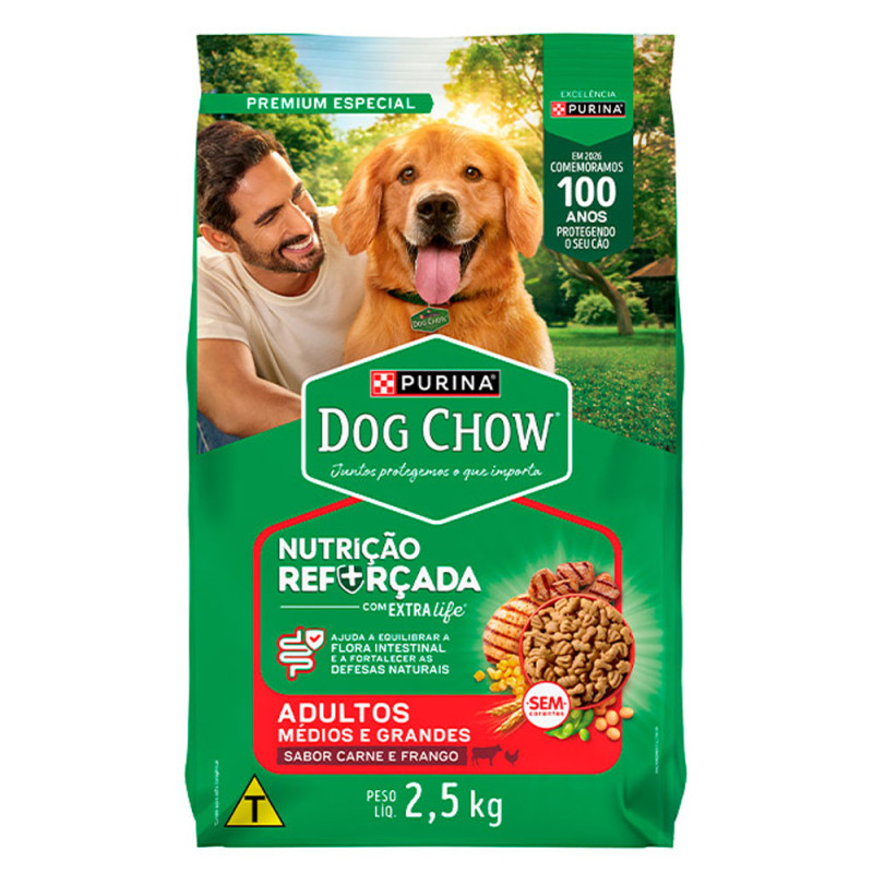 Ração Dog Chow 2,5kg Adulto Medio/Grande
