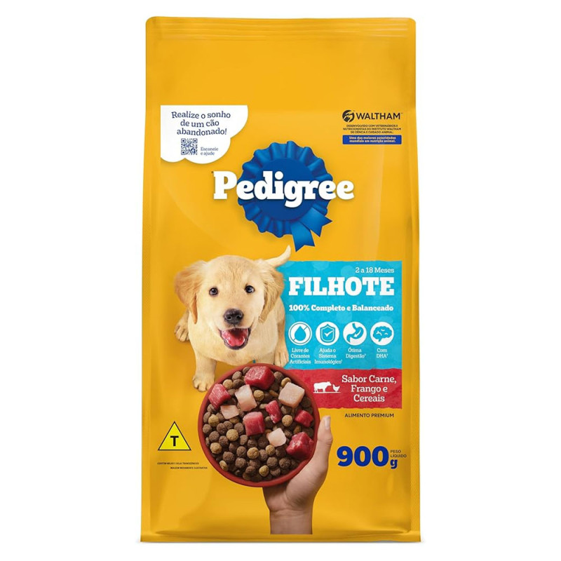 Ração Pedigree 900gr Filhotes Raças Medi