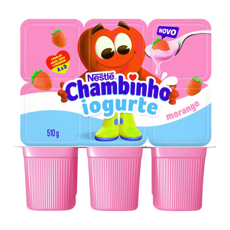 Polpa Nestlé Chambinho 510gr Morango