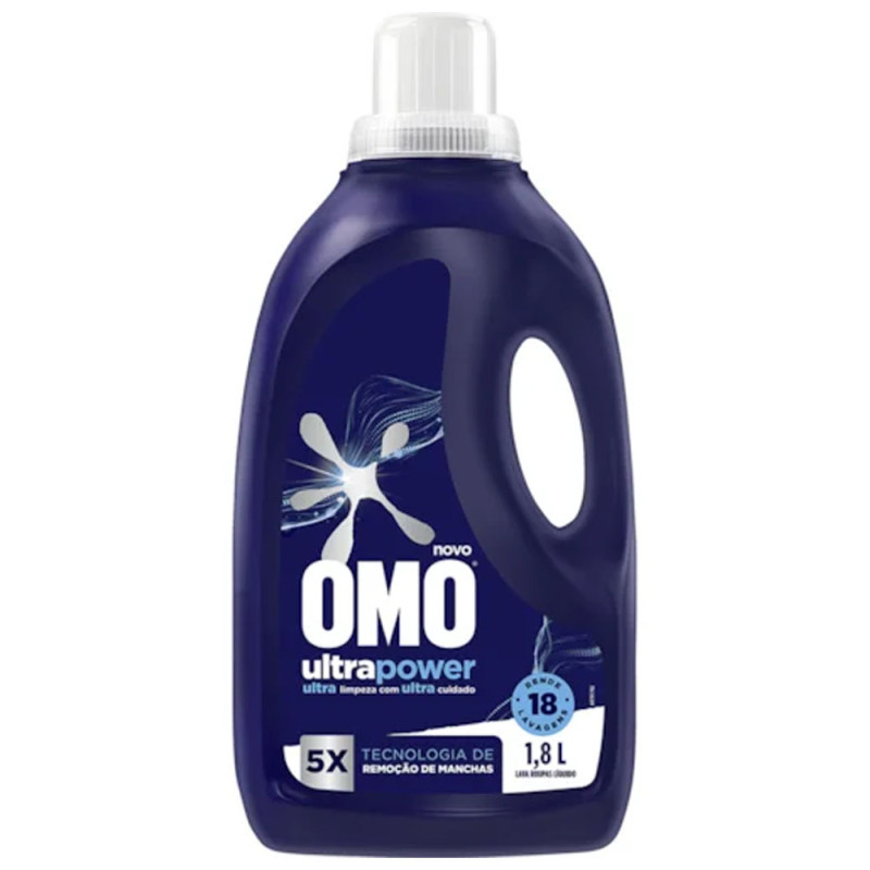 Lava Roupas Líquido Omo 1,8Lt Ultra Powe