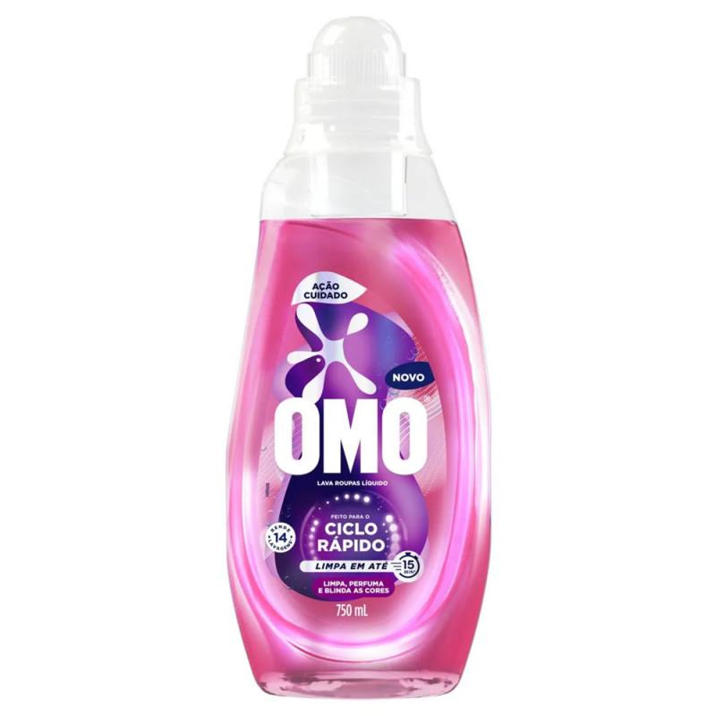 Lava Roupas Líquido Omo Ciclo Rápido 750