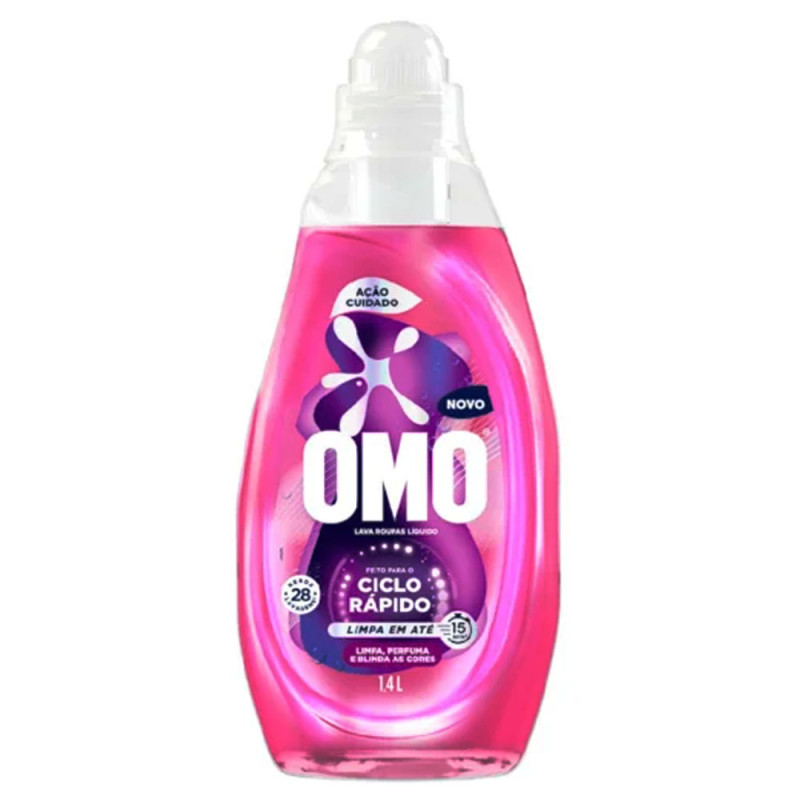 Lava Roupas Líquido Omo Ciclo Rápido 1,4