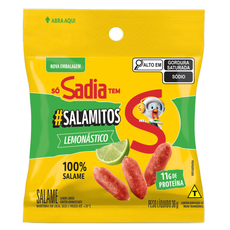 Salame Sadia Snack 36gr Lemonástico