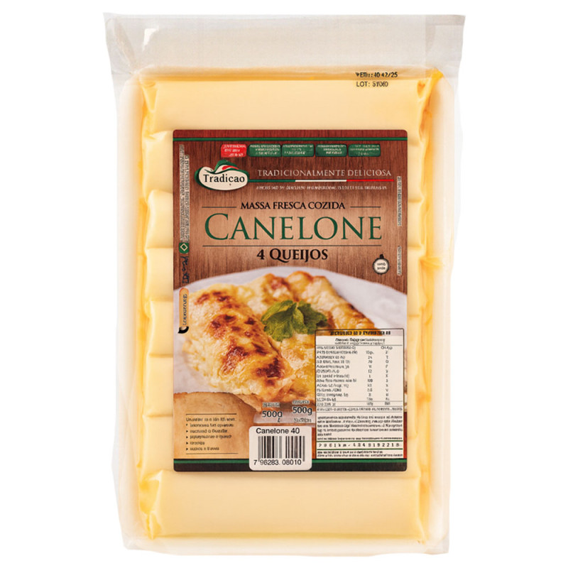 Massa Canelone Pizzaola 500gr 4 Queijos